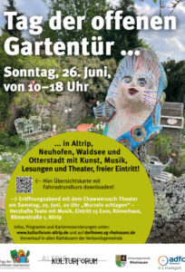 Die Adressen der Gartenbesitzer und ein Fahrradrundkurs